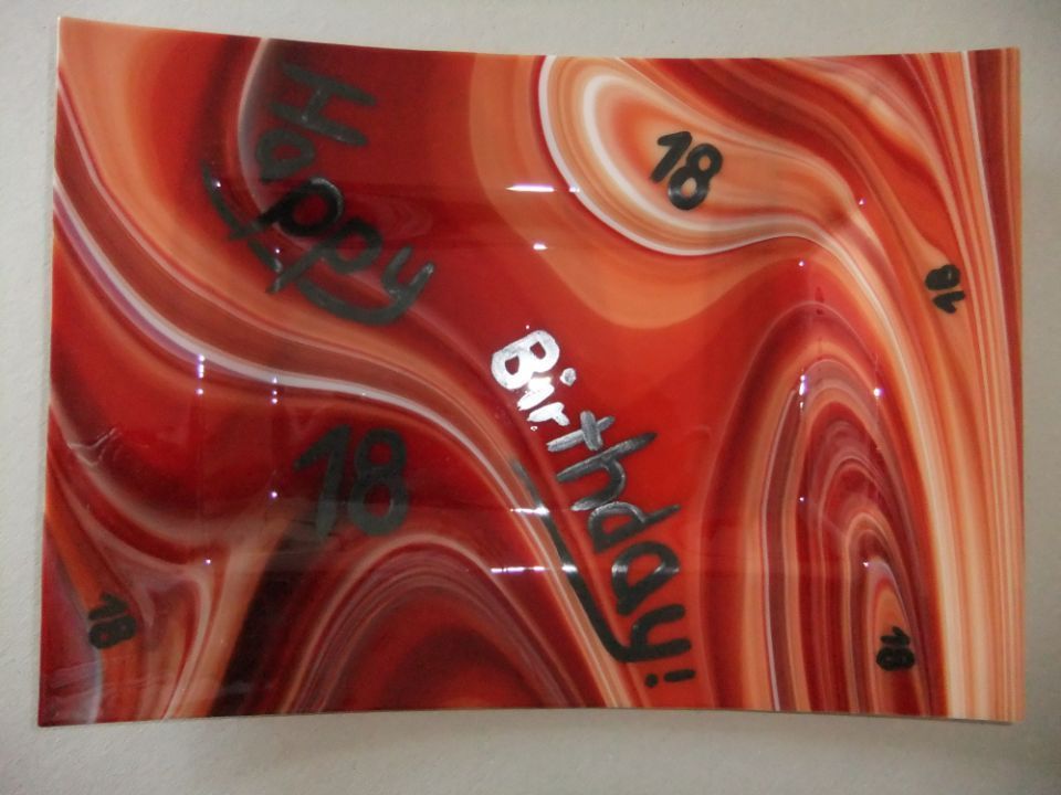 individuelle Glasgestaltung für einen 18. Geburtstag