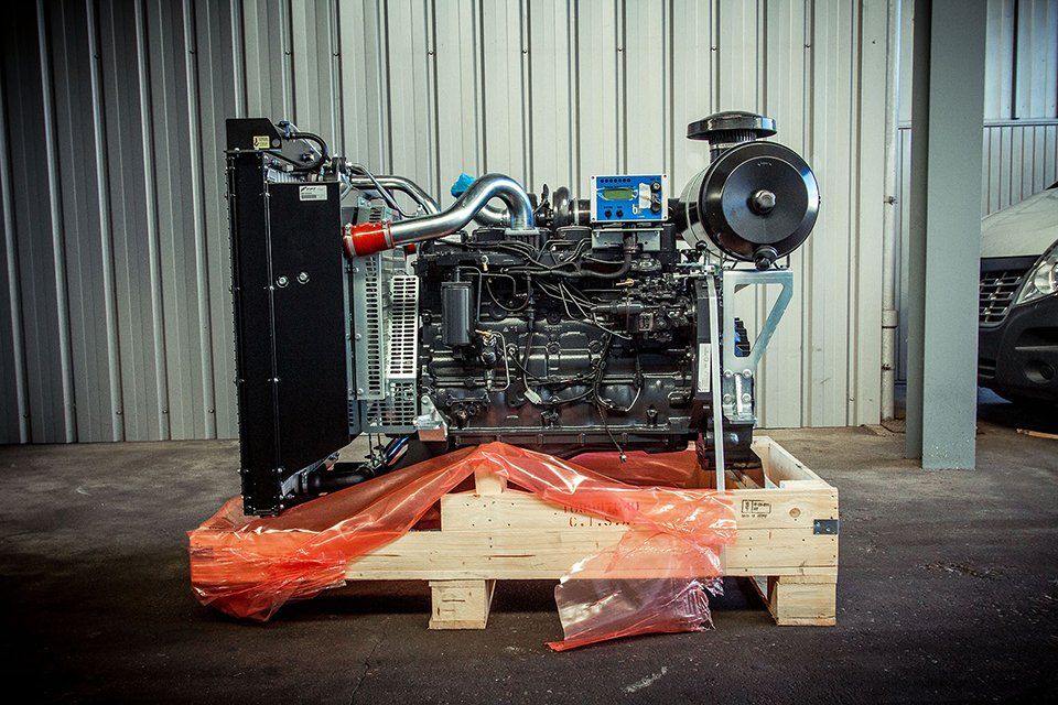 Moteur sur une palette