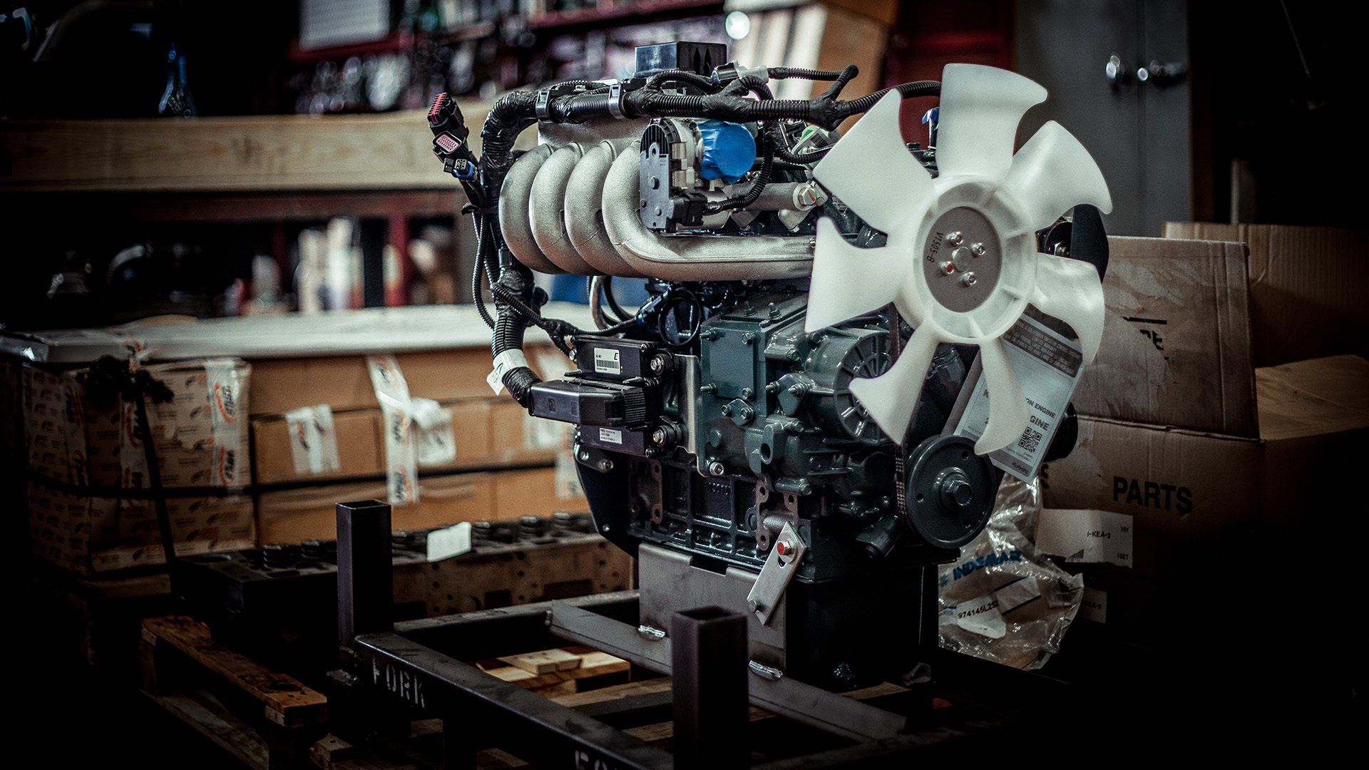 Moteur en réparation