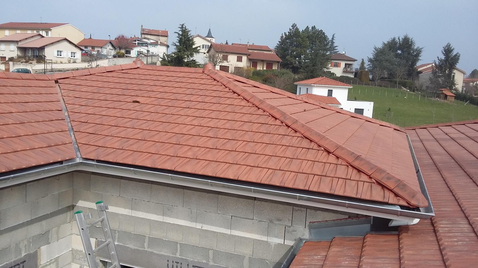 Toiture en tuile rouge