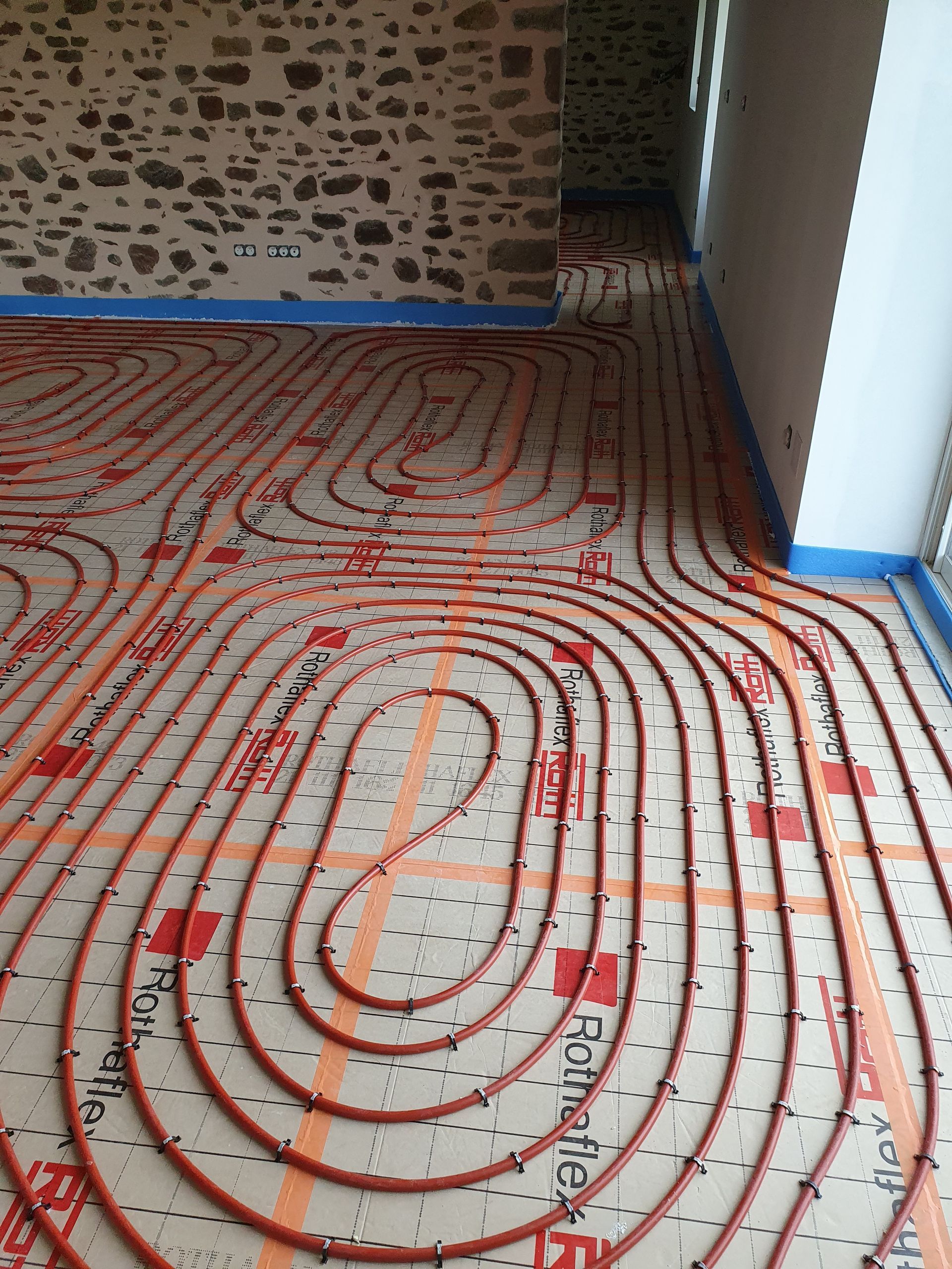 Plancher chauffant couloir