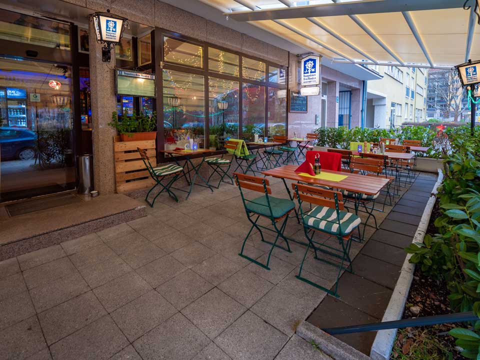 outside dining and entrance