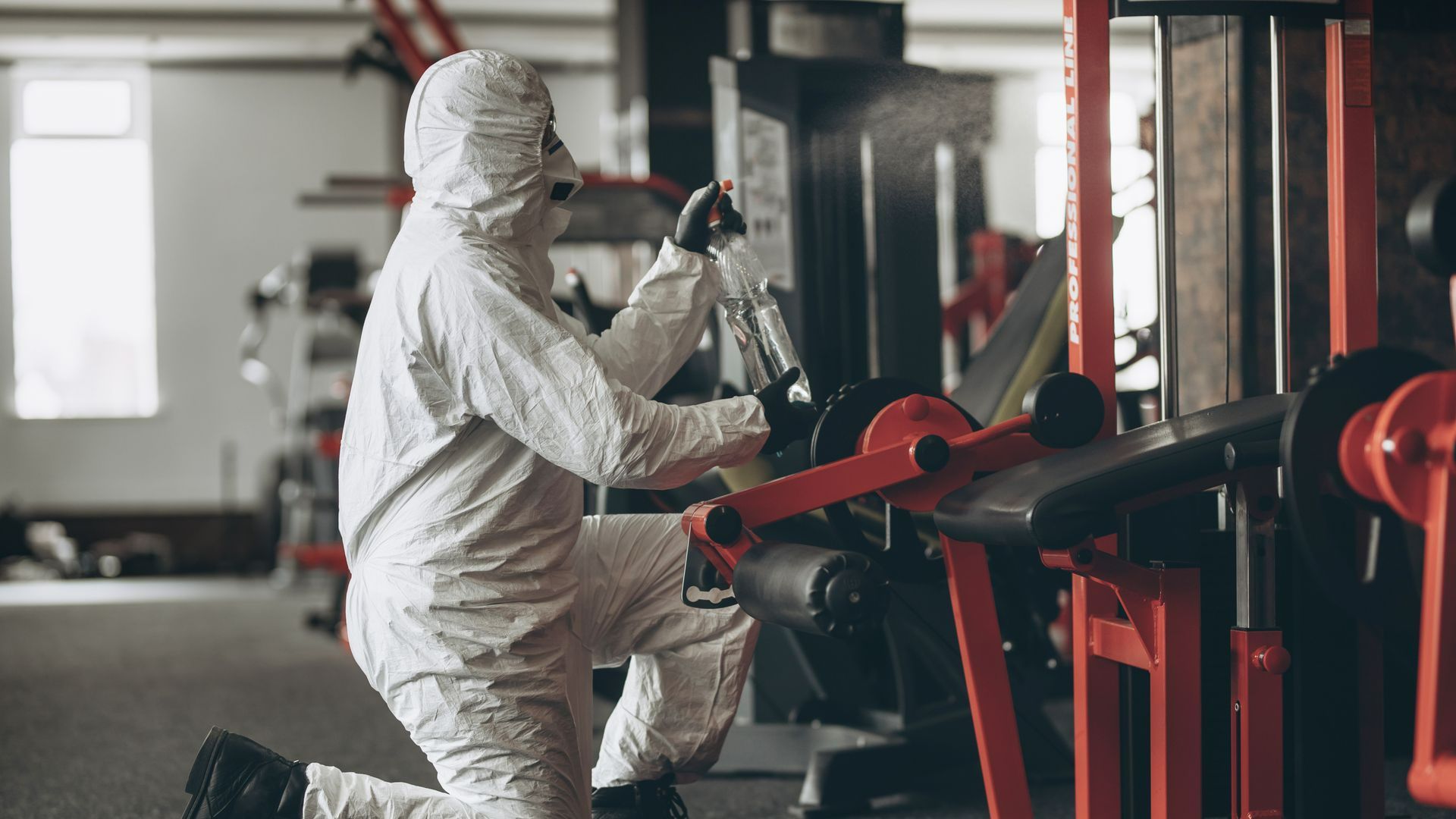 Désinfection de salle de musculation