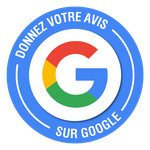 Logo Google entouré du message donnez votre avis sur google