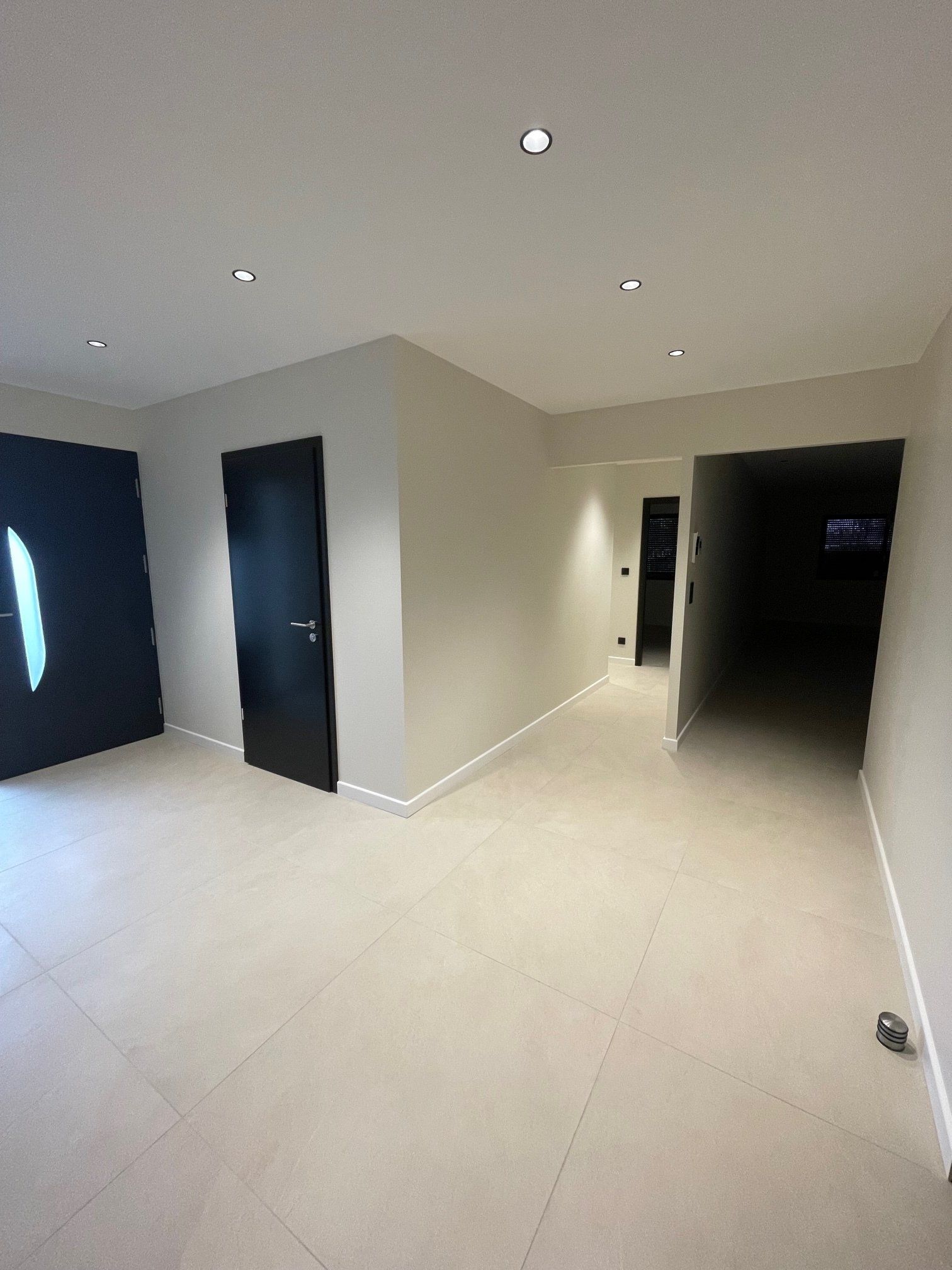 Photo de plâtrerie hall d'entrée et couloir maison moderne