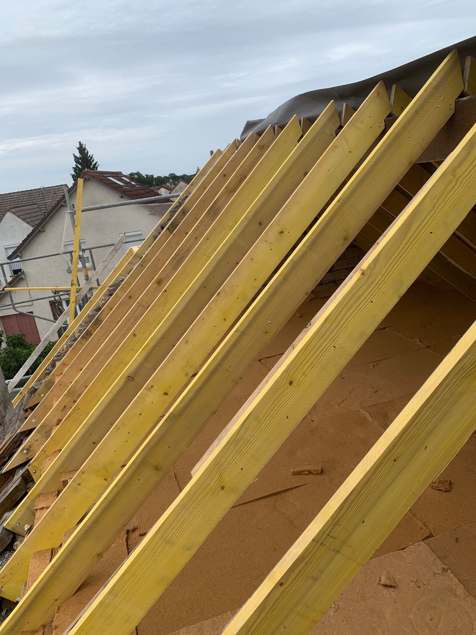 Charpente après sa rénovation 