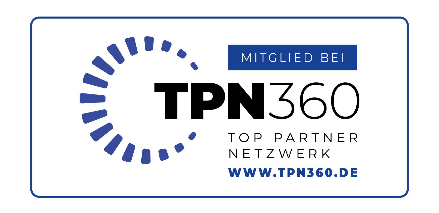 TPN360 sponsor logo in blue and black with circular mark and website text