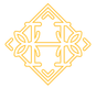Un dibujo lineal amarillo de una flor en un cuadrado sobre un fondo blanco.