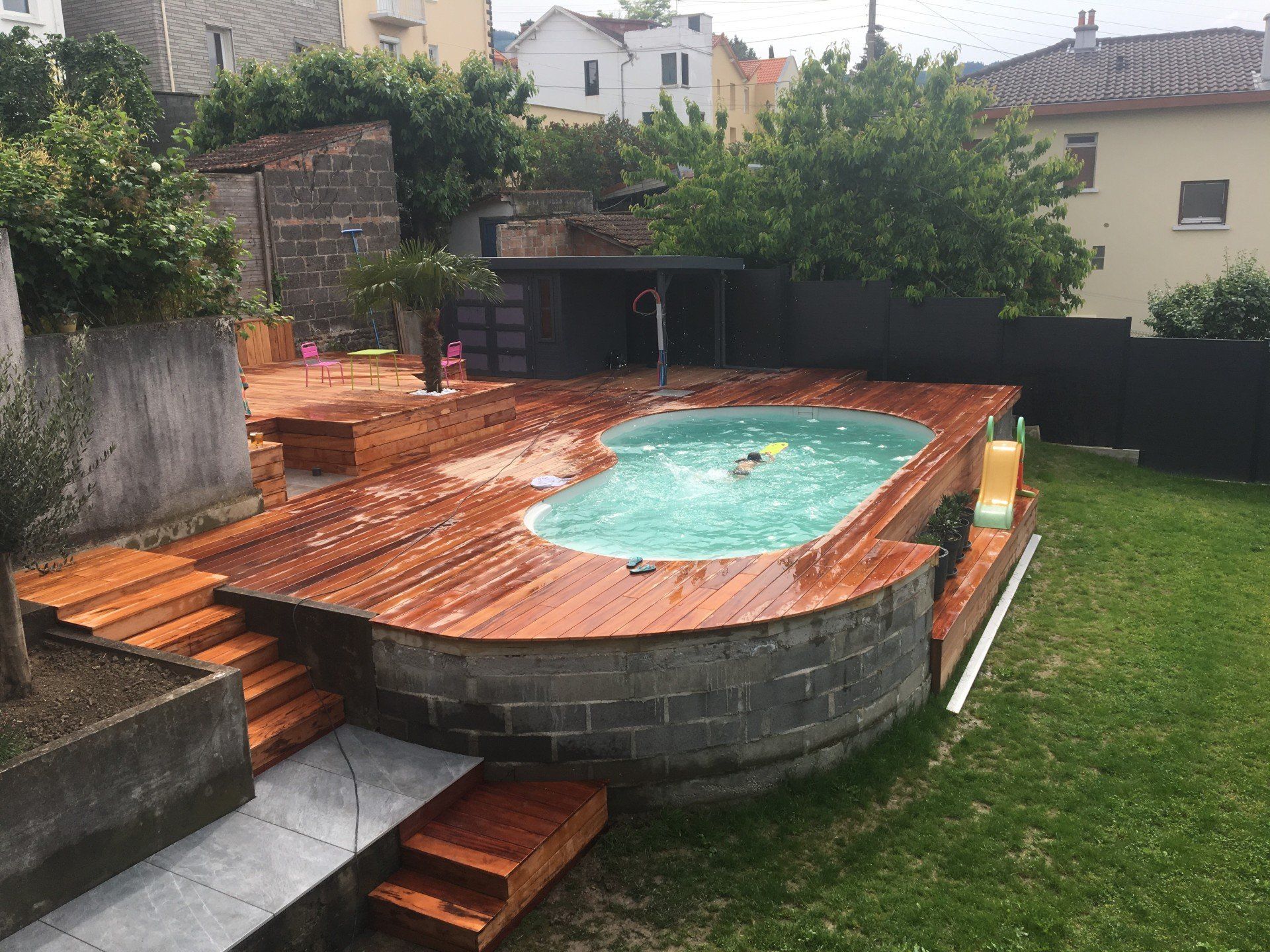 Terrasse surélevée bois