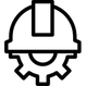 Bauhelm icon in schwarz