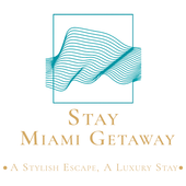 A logo for stay miami getaway a stylish escape a luxury stay