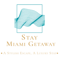 A logo for stay miami getaway a stylish escape a luxury stay