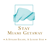 A logo for stay miami getaway a stylish escape a luxury stay