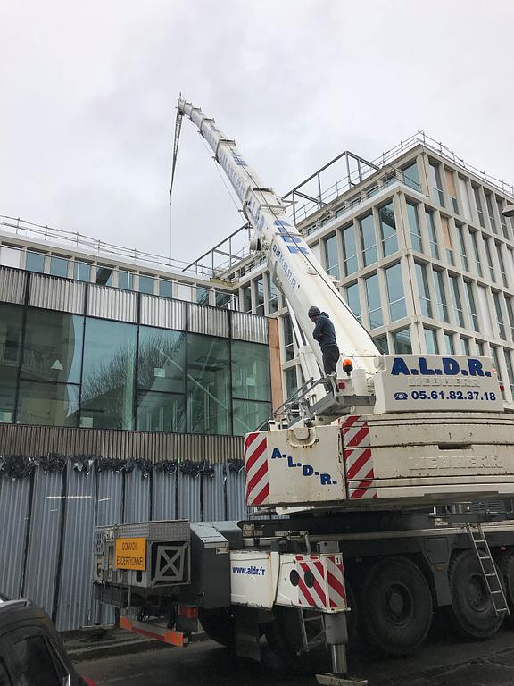 Levage d'une structure métalique