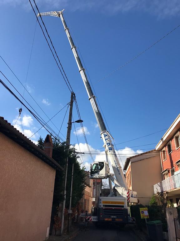 Levage de poutres en milieu urbain