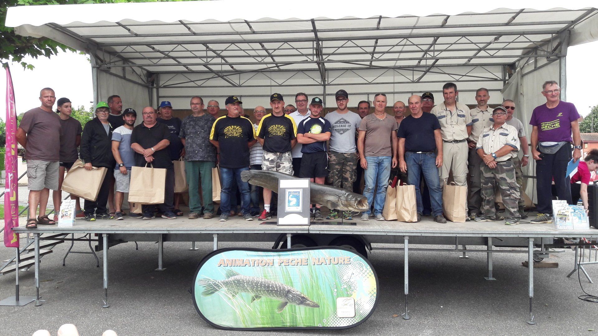 Podium concours de pêche