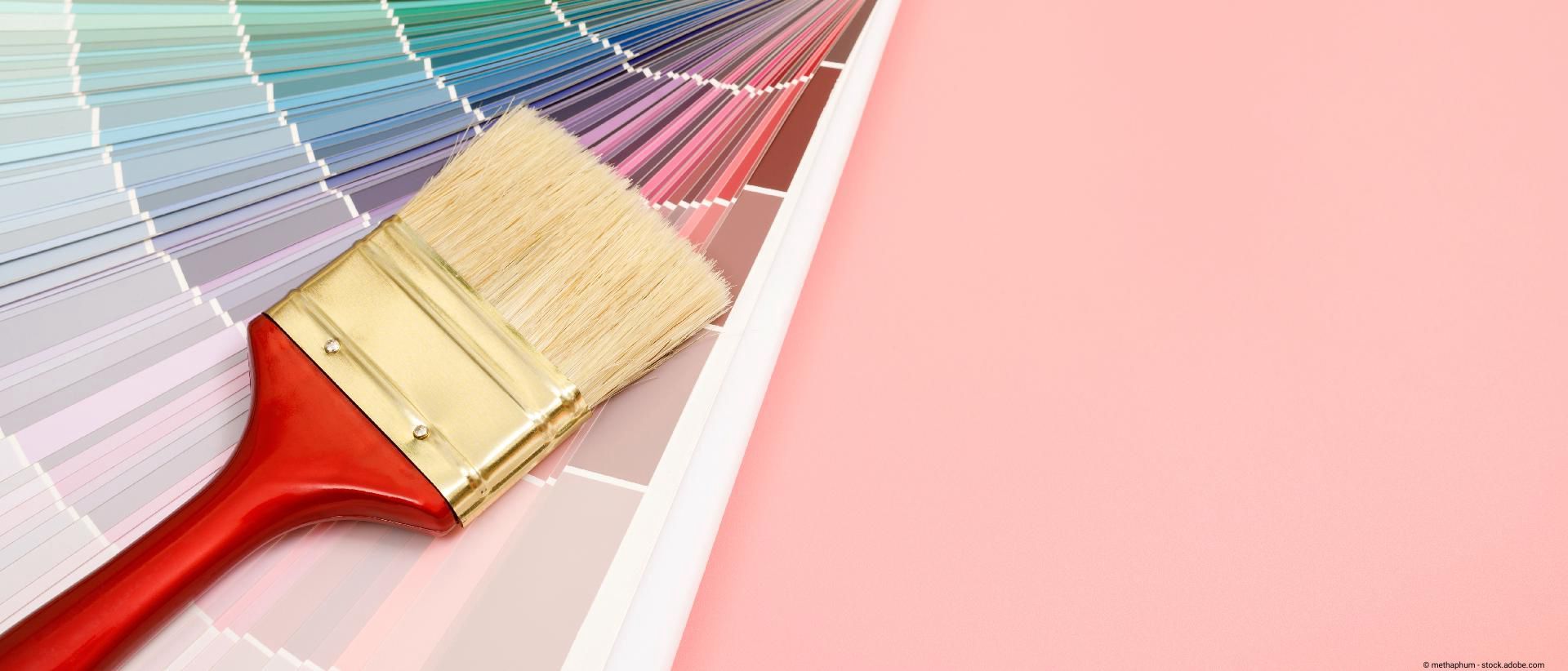 Farbpalette und Pinsel
