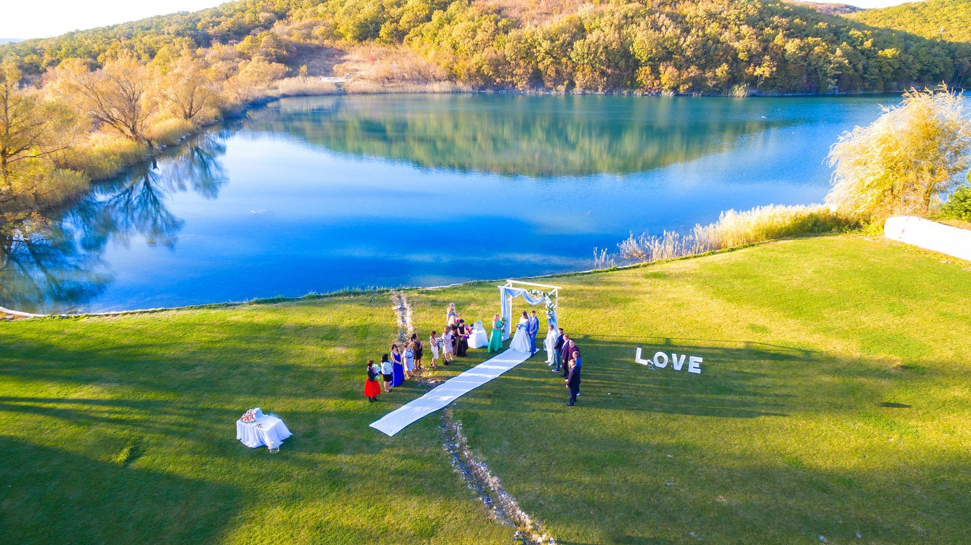 Photo de mariage par drone