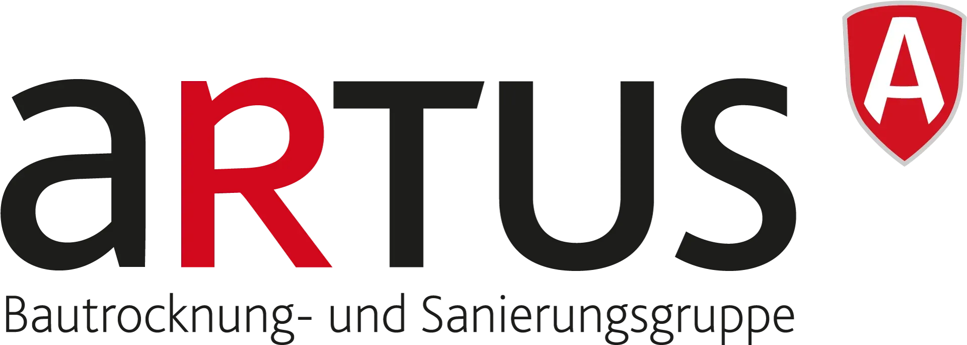 Logo for Artus BauTrocknung- und Sanierungsgruppe with text 