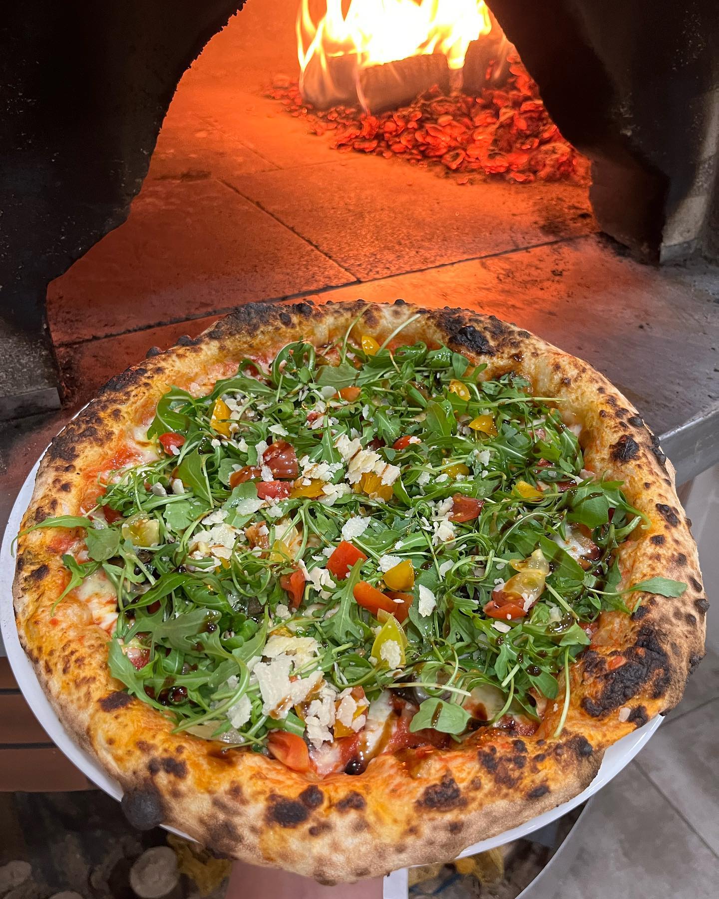 Pizza avec de la roquette