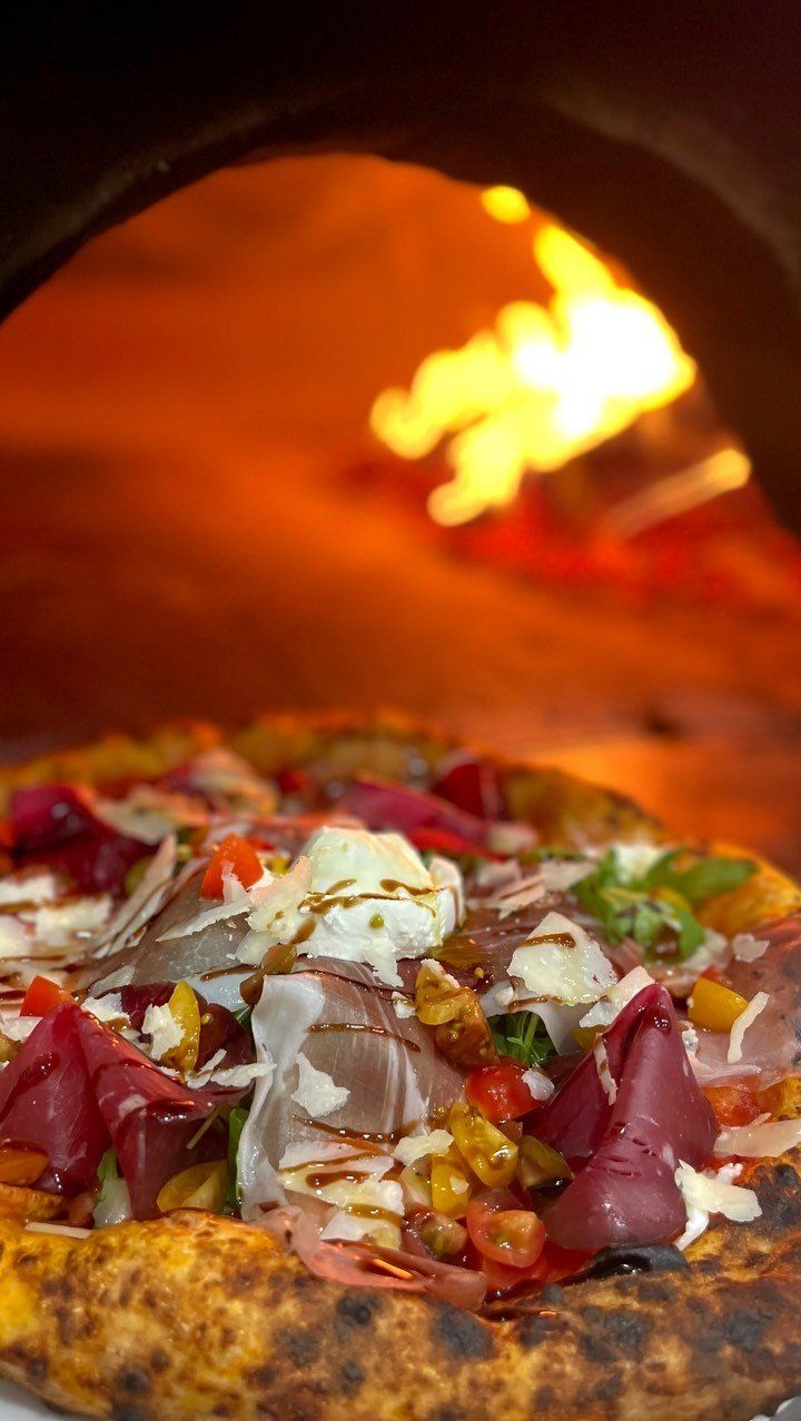 Photo de pizza en cours de cuisson