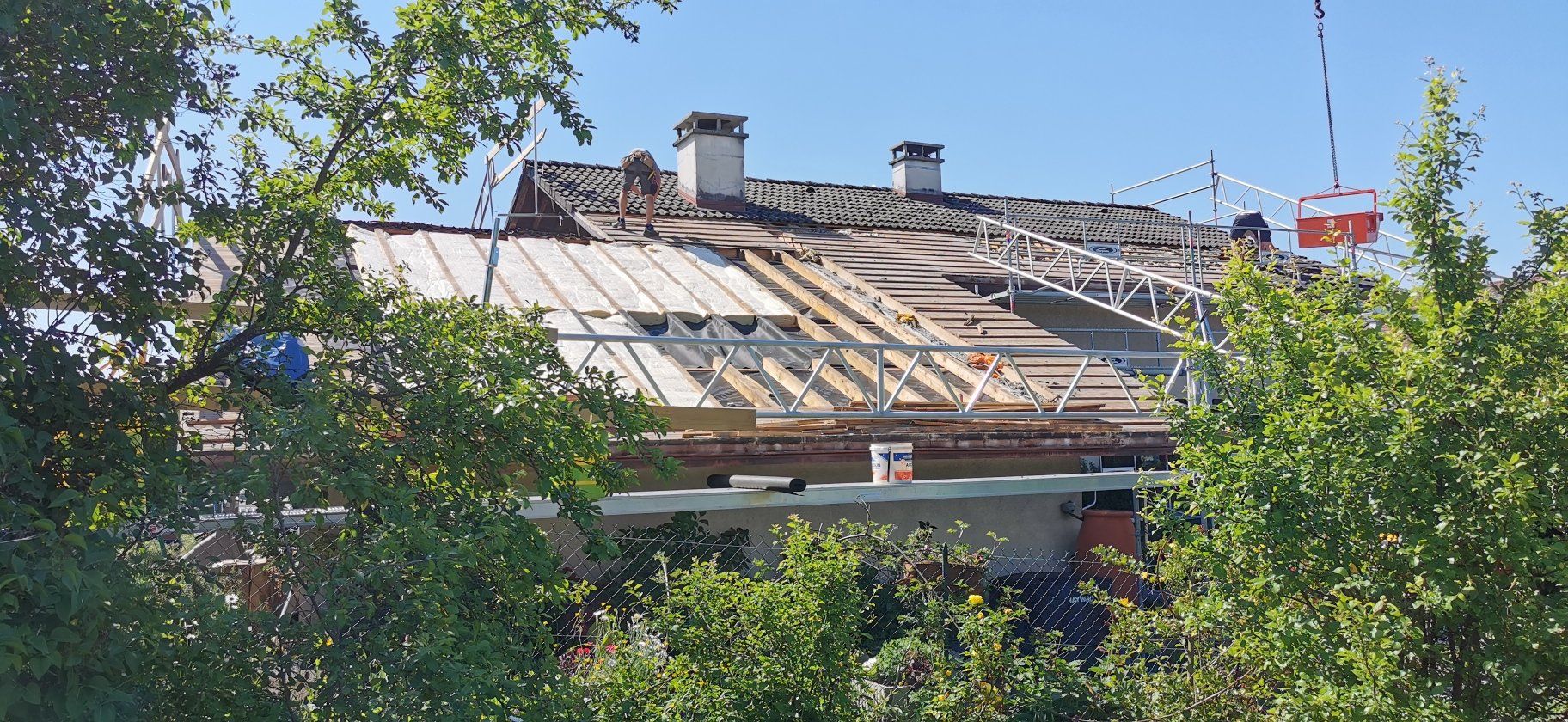 Rénovation toiture avec isolation fibre de bois Pringy