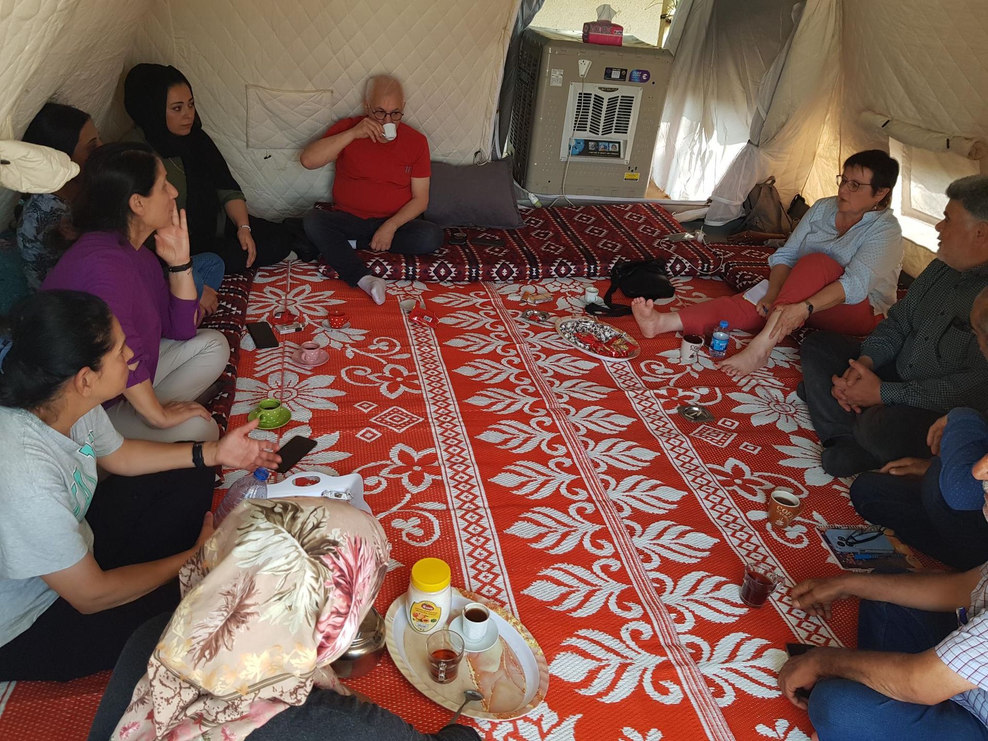 Besprechung mit der Lagerleitung