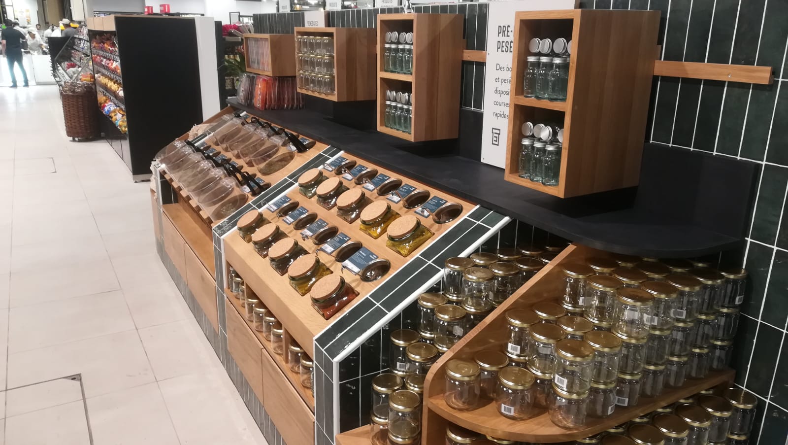 Agencement vente de produits en vrac