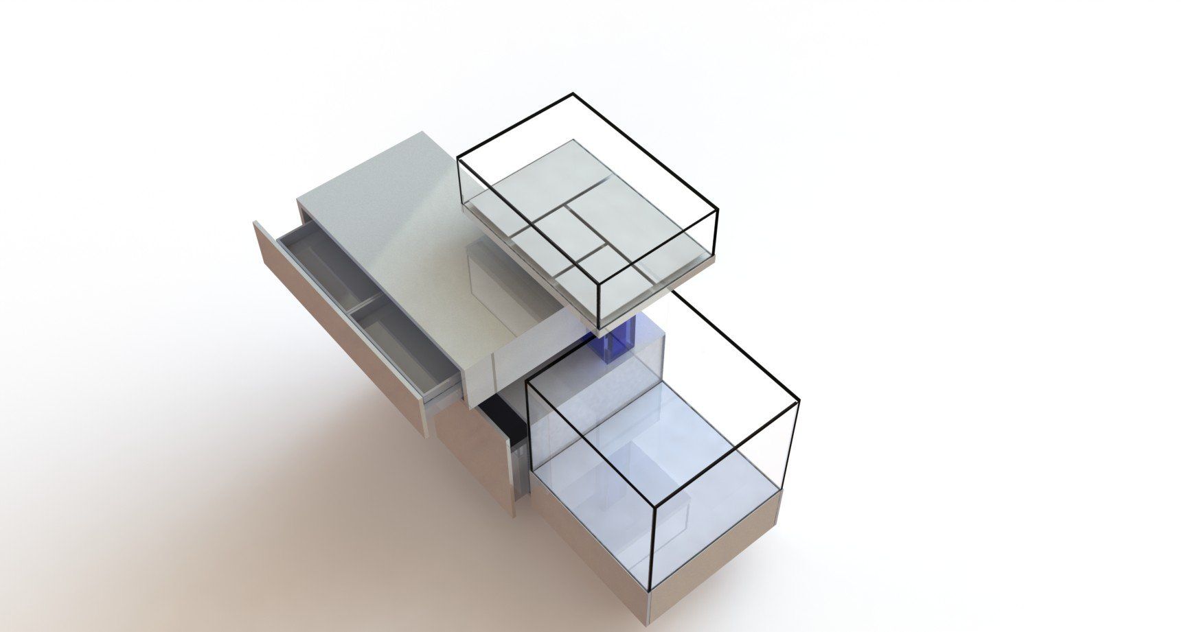 Meuble 3D vu de haut