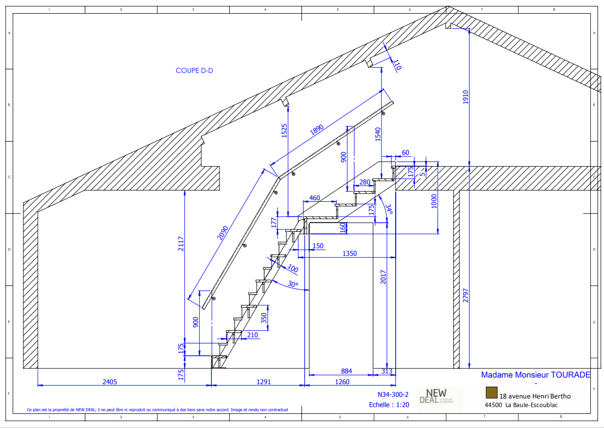 Plan d'escalier