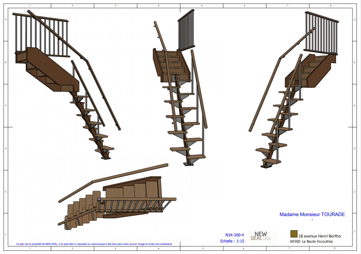 Modélisation 3D escalier