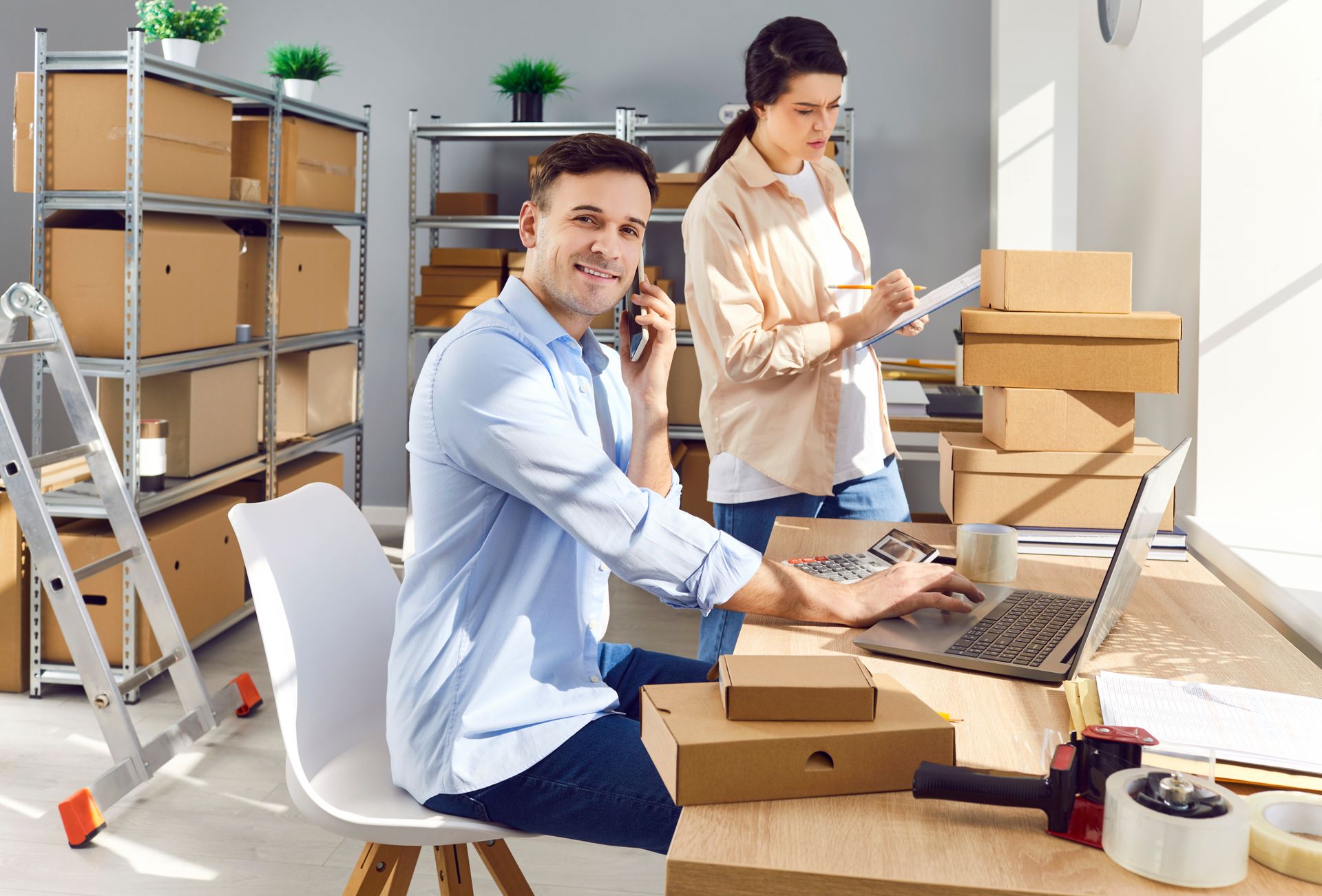 Un personne au telephone qui sourit