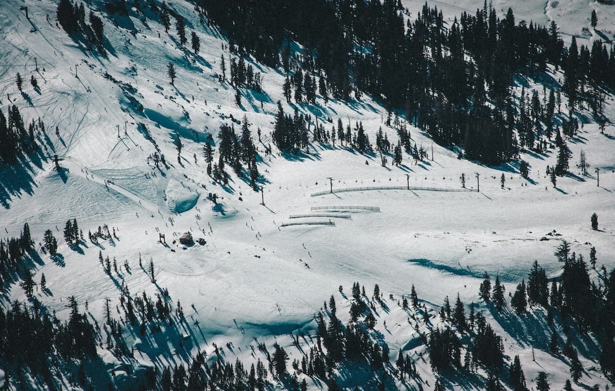 Snowy ski slopes at Northstar Resort