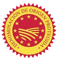 Un sello rojo y amarillo con el texto 
