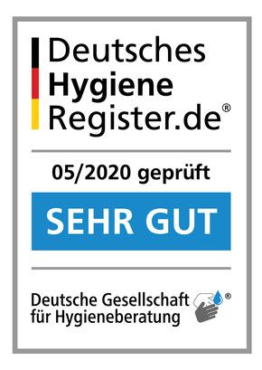 Deutsche Gygiene Register Siegel Note Sehr Gut