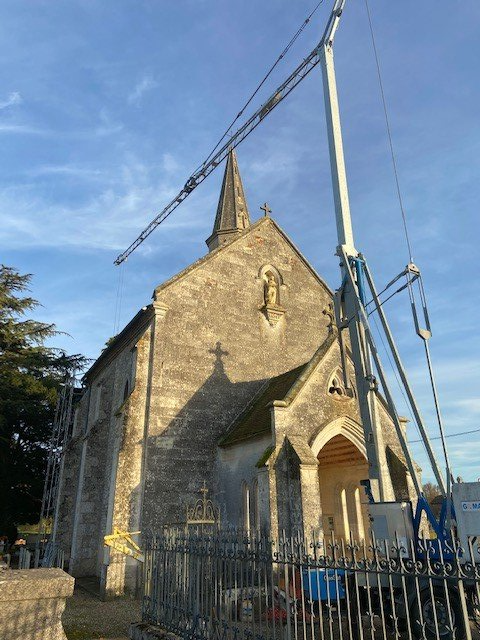Réfection de couverture d'une église