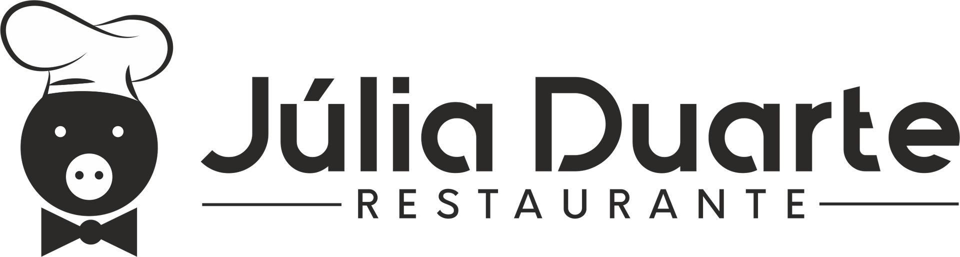 Um logotipo preto e branco para o restaurante julia duarte