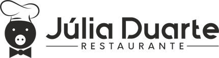 Um logotipo preto e branco para o restaurante julia duarte