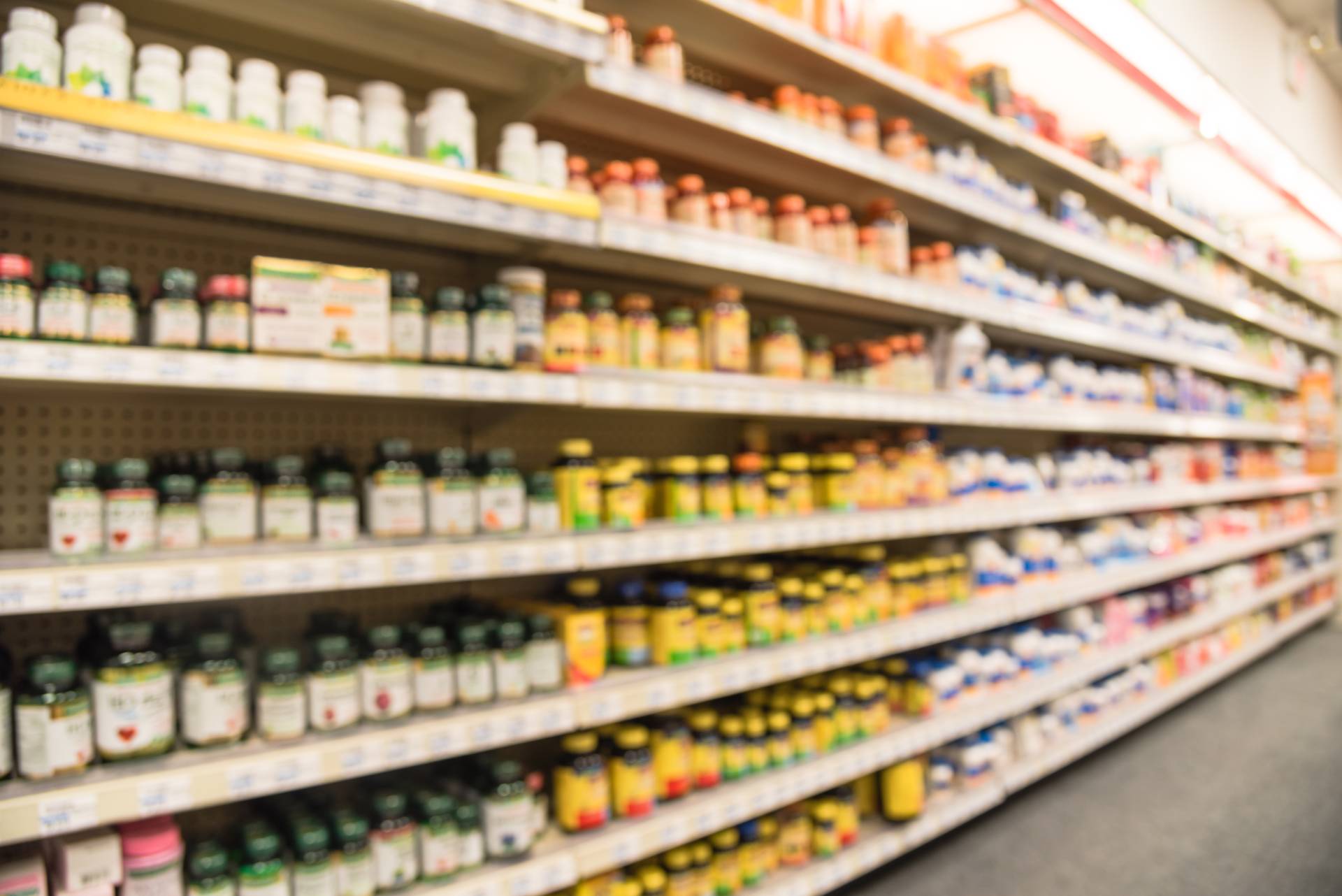 Voedingssupplementen in de winkel
