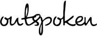 Das Wort „outspoken“ ist in Kursivschrift auf weißem Hintergrund geschrieben.