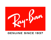 Das Ray-Ban-Logo ist rot und weiß und trägt die Aufschrift „Original seit 1937“.