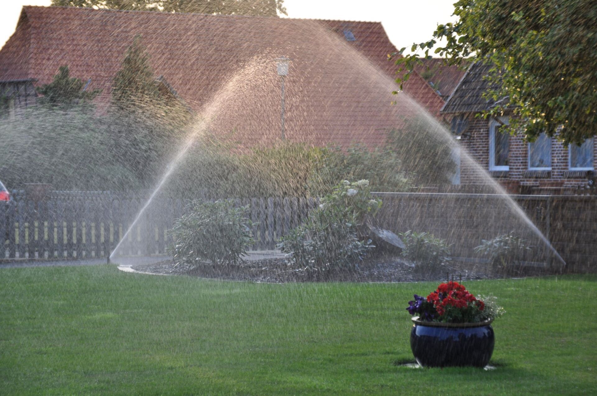 Bewässerungsanlage eines privaten Gartens