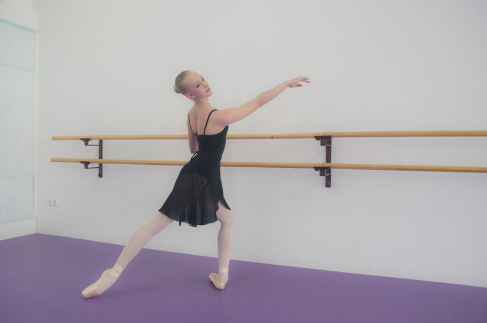 Ballerina beim Training