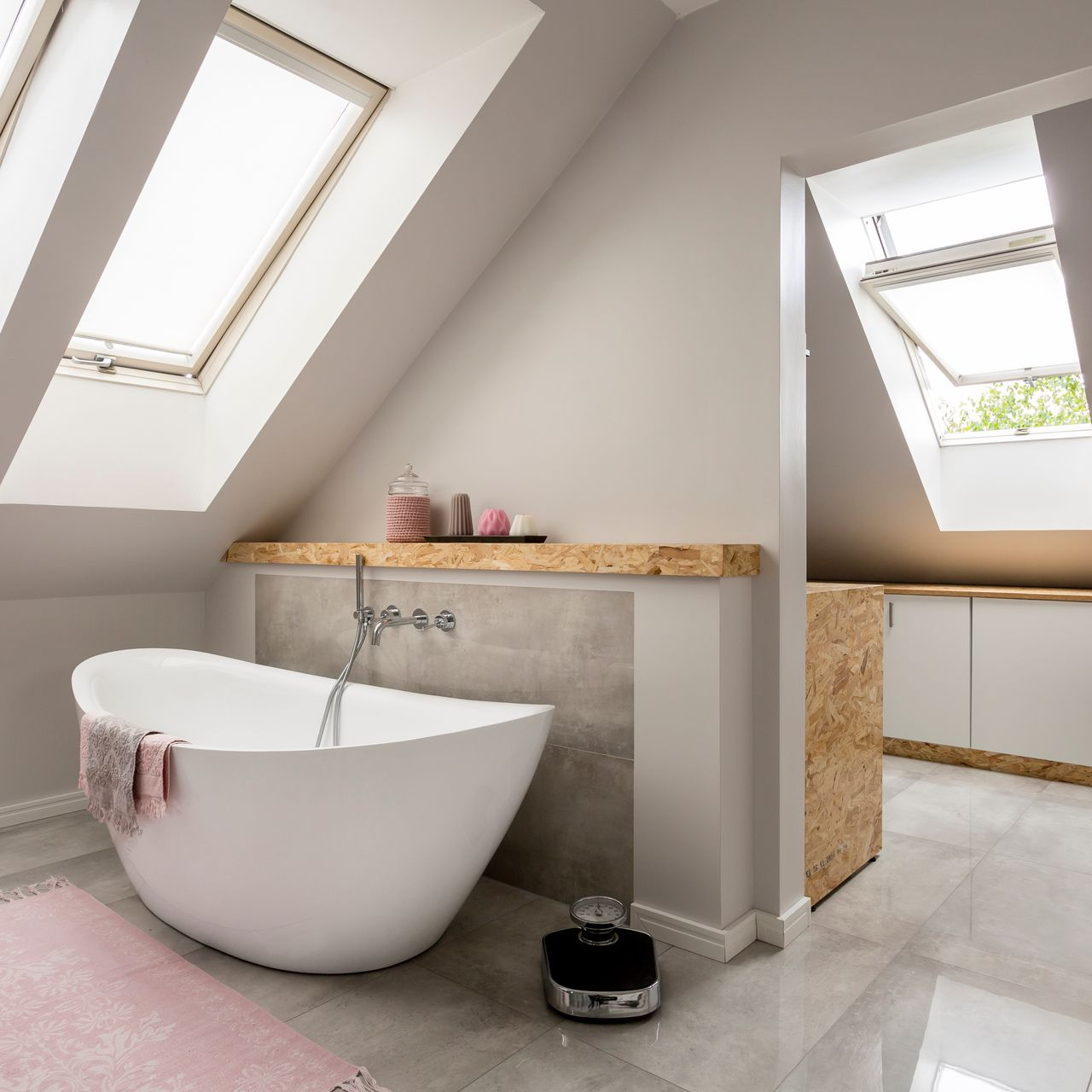 Création d'une salle de bains sous combles