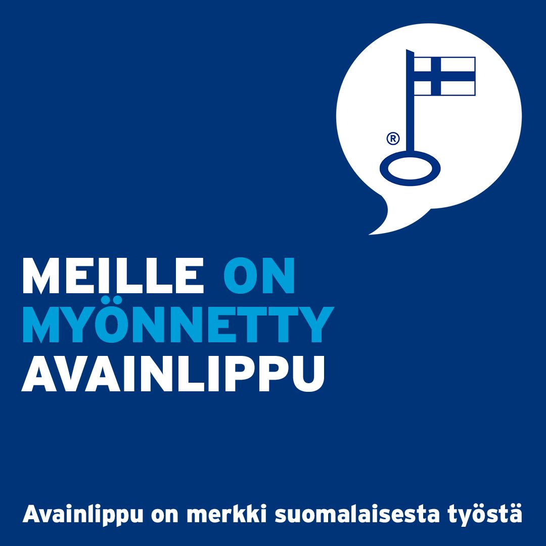Meille on myönnetty avainlippu. 