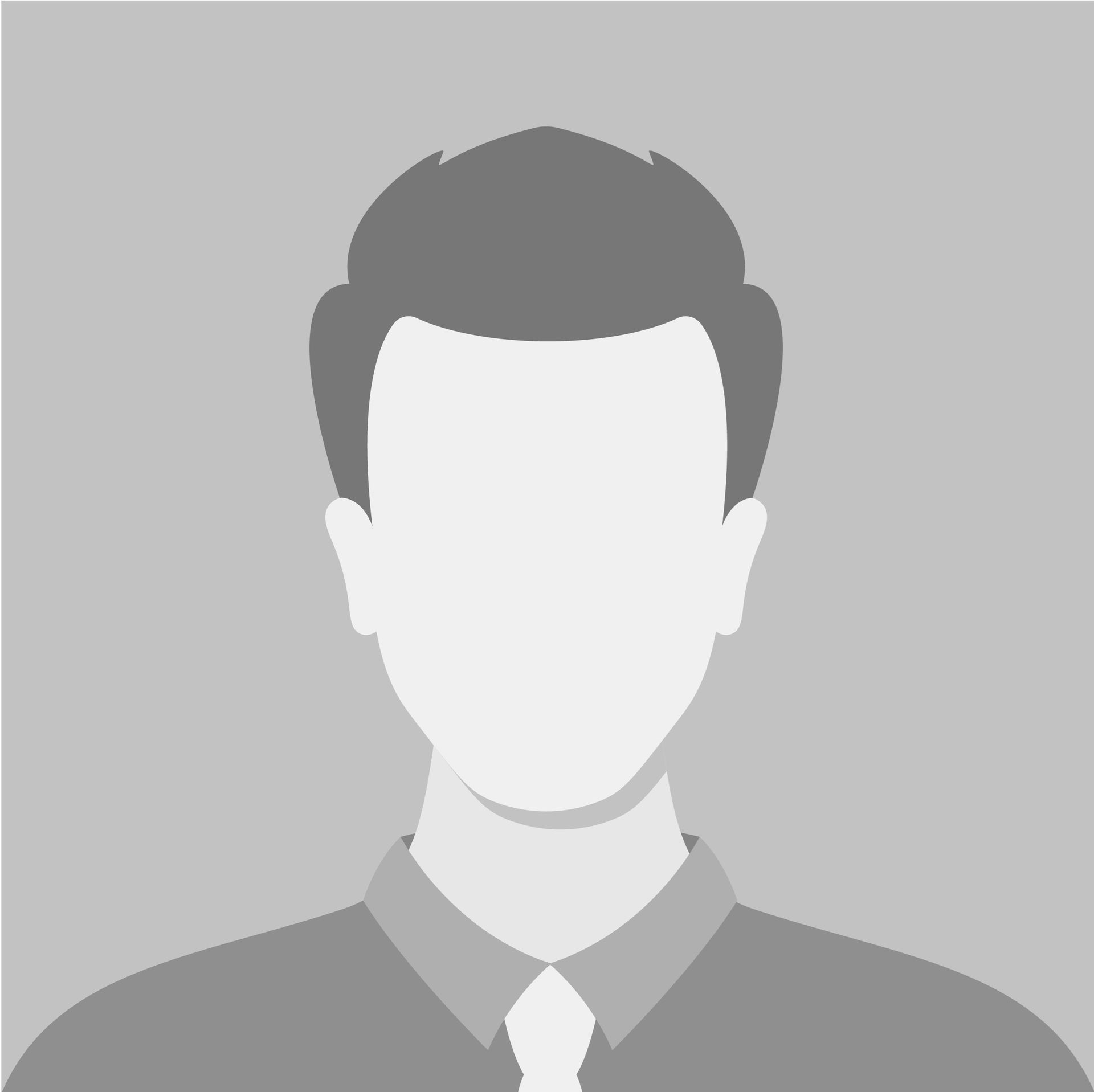 Avatar masculin sans traits du visage. Vêtu d'une chemise boutonnée et d'une cravate