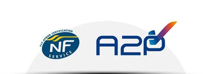 Logos NF-Service et A2P.