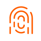 Pictogramme d'empreinte digitale.