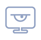 Pictogramme d'un écran avec un œil.
