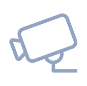 Pictogramme de caméra de vidéosurveillance.